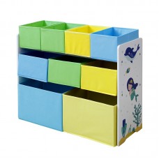 Ginger Home Children's Toy organizer with 9 storage boxes Mermaid
