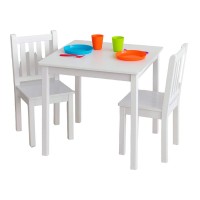 Ginger Home Kid's Wooden Table with 2 Chairs White