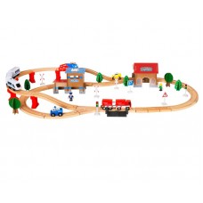 Ginger home 88 Piece Wooden Set with Electric Train
