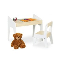 Ginger Home Детски Комплект учебна маса и стол White