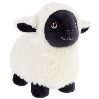 Keel Toys Екологична плюшена играчка стояща Овчица бяло и черно, 25 см Keel Toys Екологична плюшена играчка стояща Овчица бяло и черно, 25 см