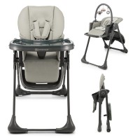 KinderKraft 2 in 1 Folding High Chair Tummie Grey