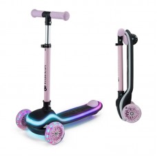 KinderKraft TThree-wheeled LED scooter RAKET Pink