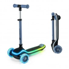 KinderKraft TThree-wheeled LED scooter RAKET Blue