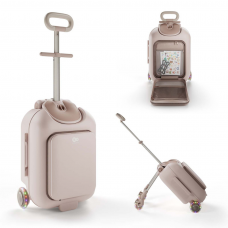 KinderKraft 2-in-1 childrens suitcase with seat CABBY Rose Gold KinderKraft 2-in-1 childrens suitcase with seat CABBY Rose Gold