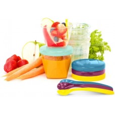 Babymoov Комплект купички за храна с лъжички Rainbow