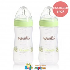 Babymoov Комплект 2 броя шишета Bioteet Almond 330мл зелени