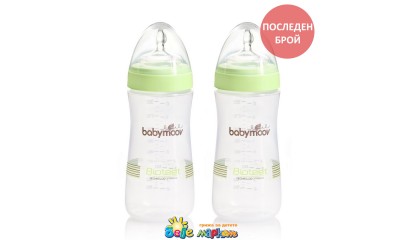 Babymoov Комплект 2 броя шишета Bioteet Almond 330мл зелени