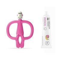 Matchstick Monkey чесалка с апликатор и гел за никнещи зъбки Розова