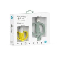 Matchstick Monkey Banana and Monkey Teether Gift Set Mint Green