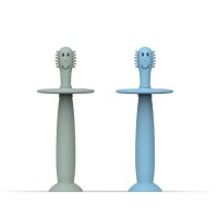 Matchstick Monkey Training Toothbrush with Stopper Mint Green & Light Blue