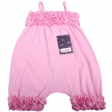 Minene Летен детски гащеризон с къдрички, Розов
