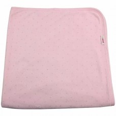 Minene Одеяло за бебе кадифе Розово на сиви точки