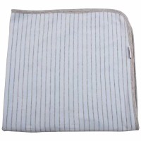 Minene Одеяло за бебе кадифе синьо на сиви райета