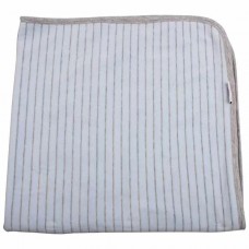 Minene Одеяло за бебе кадифе синьо на сиви райета