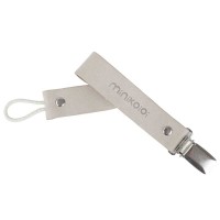 Minikoioi Клипс за залъгалка от естествена кожа, Бял Minikoioi Клипс за залъгалка от естествена кожа, Бял