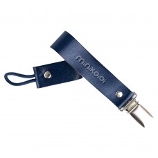 Minikoioi Leather Pacifier Clip, Dreamy Blue