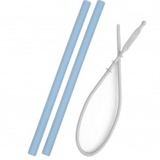 Minikoioi Flexi Straws and Brush Set Blue