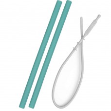 Minikoioi Flexi Straws and Brush Set Green