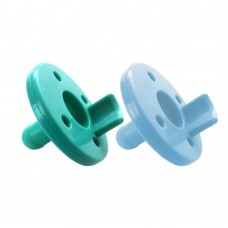 Minikoioi Силиконови залъгалки Basics-Soother, 2 броя Aqua Green - Mineral Blue