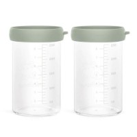 Miniland Eco Set of 2 x 250ml Glass containers Frog