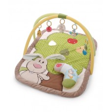 Nici 3-D Activity Quilt Gym Rabbit and Owl with play cushion
