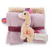 Nici Gift Set Giraffe Sasuma Soft Toy and Muslin cloth - 2 pcs. Nici Gift Set Giraffe Sasuma Soft Toy and Muslin cloth - 2 pcs.