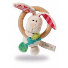 Nici Bunny Tilli with Wooden Ring and bell