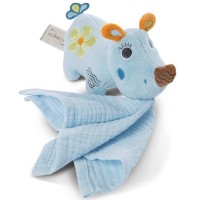 Nici Cuddly Toy 3D with Muslin Cloth Rhino Manuffi Nici Cuddly Toy 3D with Muslin Cloth Rhino Manuffi