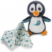 Nici Cuddly Toy 3D with Muslin Cloth Penguin Watschili