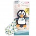 NICI Мека 3D играчка Пингвинчето Уачили с муселинова кърпичка 13 см