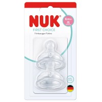 Nuk First Choice+ Silicone Nipple 2 pieces, 6m+ Flow control