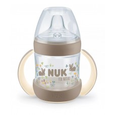 Nuk for Nature Шише за сок PP Temperature Control със силиконов накрайник 6+м. 150 мл Бежово Nuk for Nature Шише за сок PP Temperature Control със силиконов накрайник 6+м. 150 мл Бежово