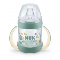 Nuk for Nature Шише за сок PP Temperature Control със силиконов накрайник 6+м. 150 мл Зелено