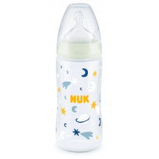 NUK First Choice РР Temperature control Night 300ml silicone teat, Stars