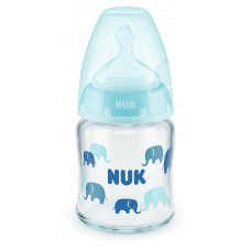 Nuk First Choice Temperature Control Glass Bottle 120ml, Blue
