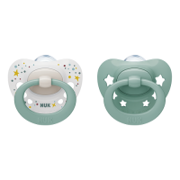 NUK Signature Silicone Soother 0-6 m with sterilizing box 2 pieces NUK Signature Silicone Soother 0-6 m with sterilizing box 2 pieces
