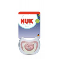 NUK First Choice Silicone baby soother Night 18-36 m, Bunny
