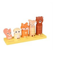 Orange Tree Toys Дървенa низанка за броене с животни