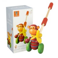 Orange Tree Toys Push Along Monkey Boxed