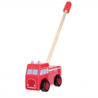 Orange Tree Toys Push Along Vintage Fire Engine
