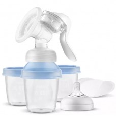 Philips Avent Manual Breast Pump Natural Motion with VIA Storage Cups