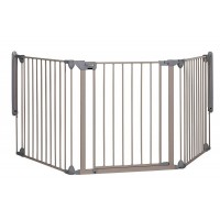 Safety 1st Модулна метална преграда с 3 модула, Сива