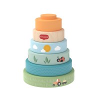 Tiny Love Дървена кула за подреждане Farmers Funday, 6 м+ Tiny Love Дървена кула за подреждане Farmers Funday, 6 м+