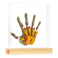 Tiny Love Семеен отпечатък с боички с 4 пласта и дървена основа Tiny Creations, 0м+