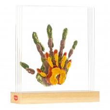 Tiny Love Семеен отпечатък с боички с 4 пласта и дървена основа Tiny Creations, 0м+