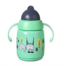 Tommee Tippee Неразливаща се чаша със сламка и дръжки SuperStar Trainer Straw Cup 300 мл, 6м+, Зелена