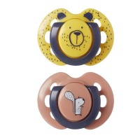 Tommee Tippee Baby pacifier Fun Friends 0-6m 2 pcs. Yellow Bear