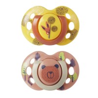 Tommee Tippee Baby pacifier Fun Friends 6-18m 2 pcs. Orange Bear Tommee Tippee Baby pacifier Fun Friends 6-18m 2 pcs. Orange Bear