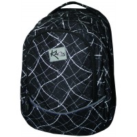 Kaos School backpack 2 in 1 White on Black